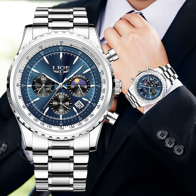 LIGE Brand Luxury Quartz Man W - огляд і ціна Luxury Watch Magazine