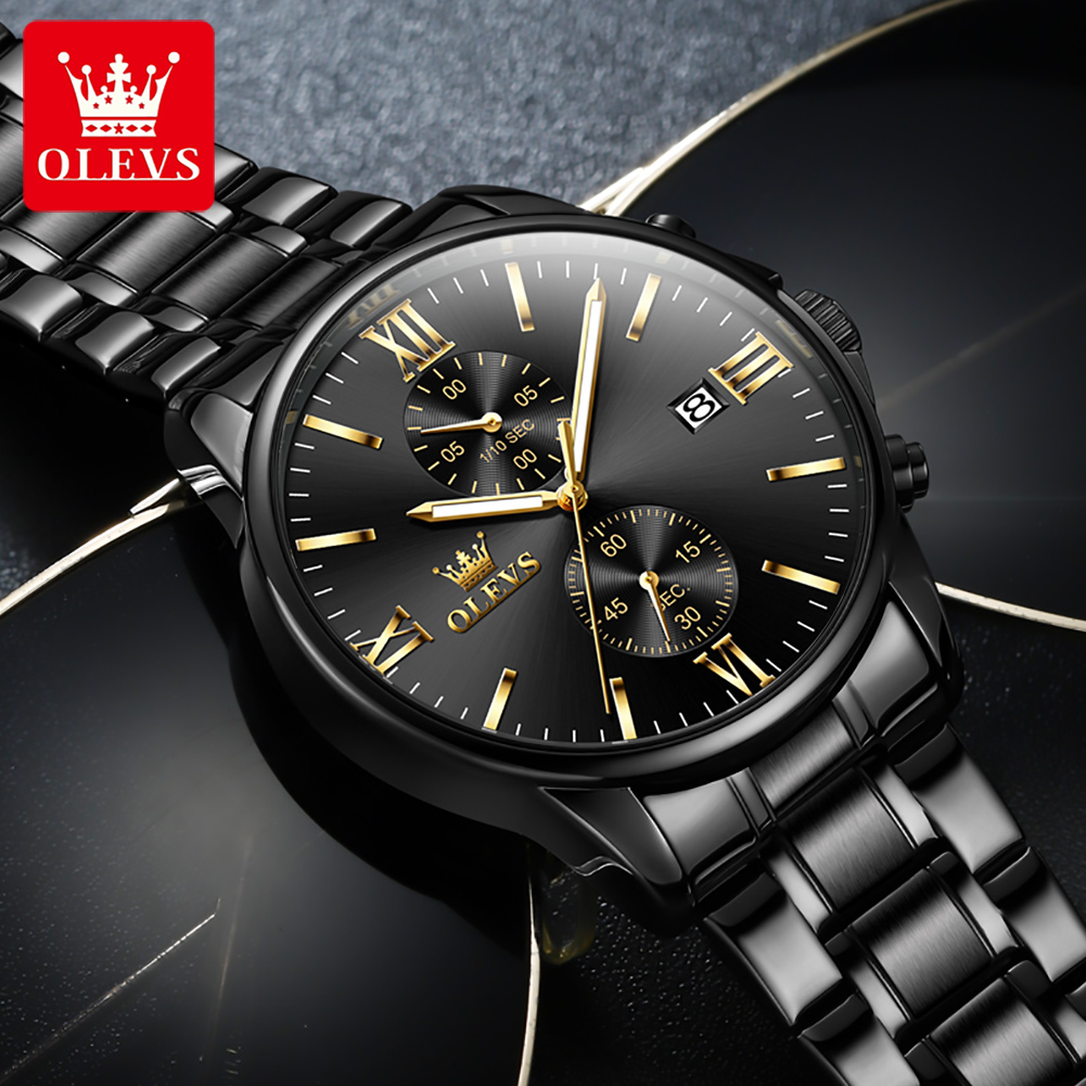 OLEVS 2886 Classic Black Quart - огляд і ціна Luxury Watch Magazine
