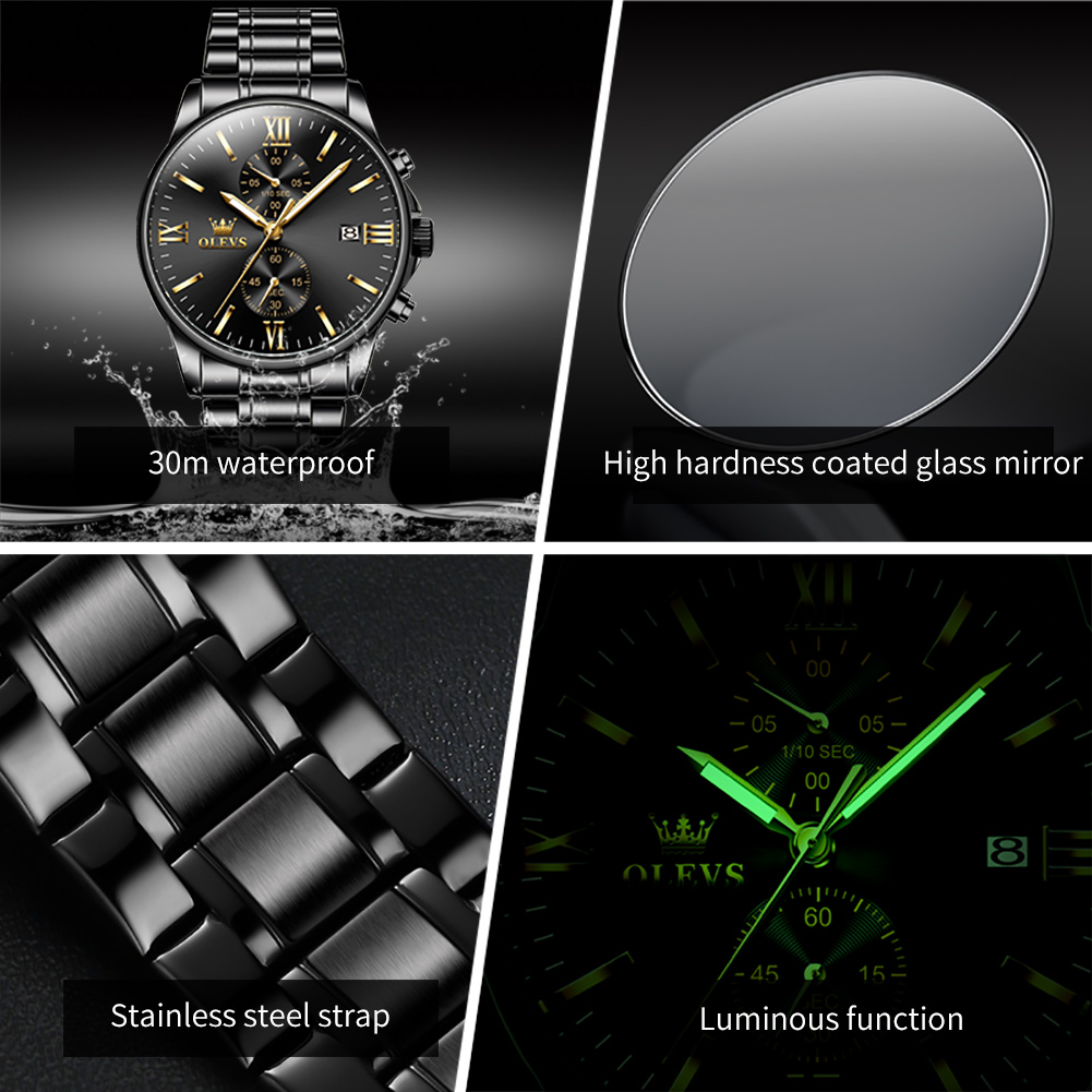 OLEVS 2886 Classic Black Quart - огляд і ціна Luxury Watch Magazine