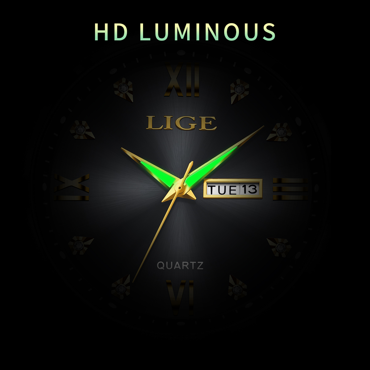 LIGE New Men's Luxury Watch Bu - огляд і ціна Luxury Watch Top 10
