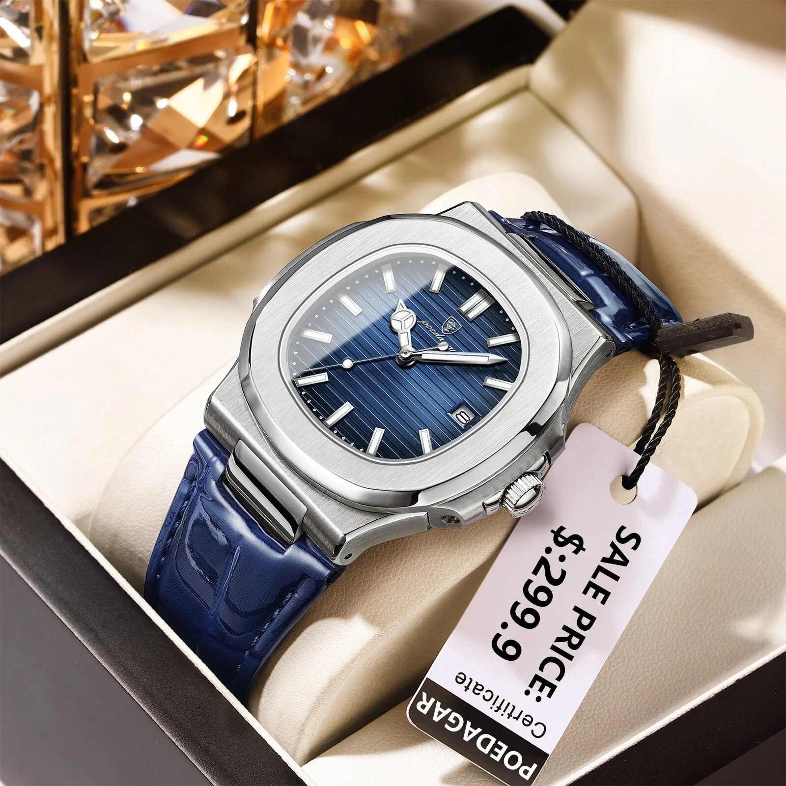 POEDAGAR Top Luxury Square Man - огляд і ціна Luxury Watch Top 10
