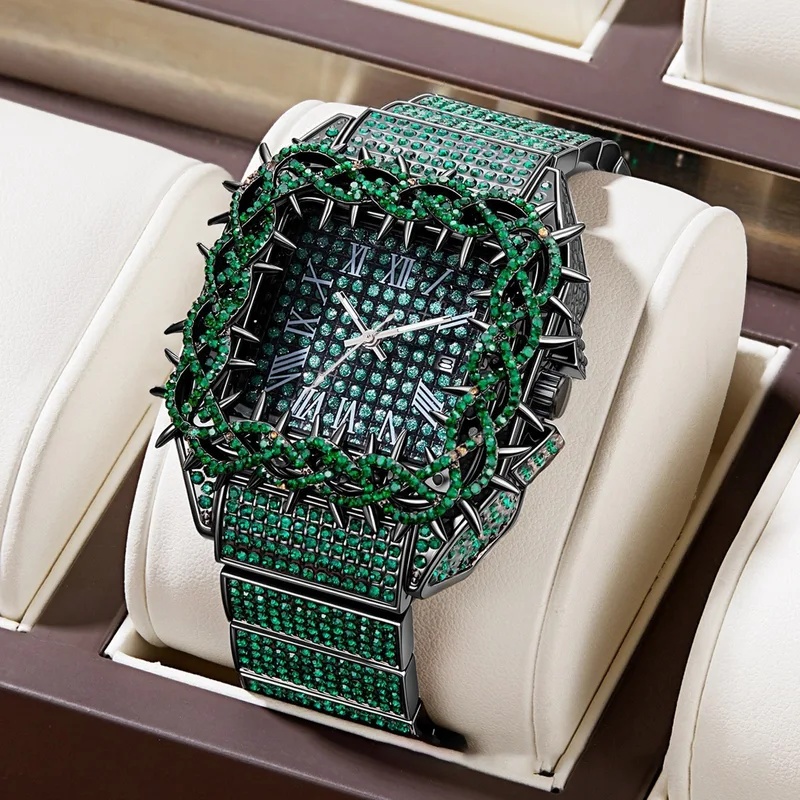 Iced Out Bling Men Quartz Watc - огляд і ціна Luxury Watch Iceberg