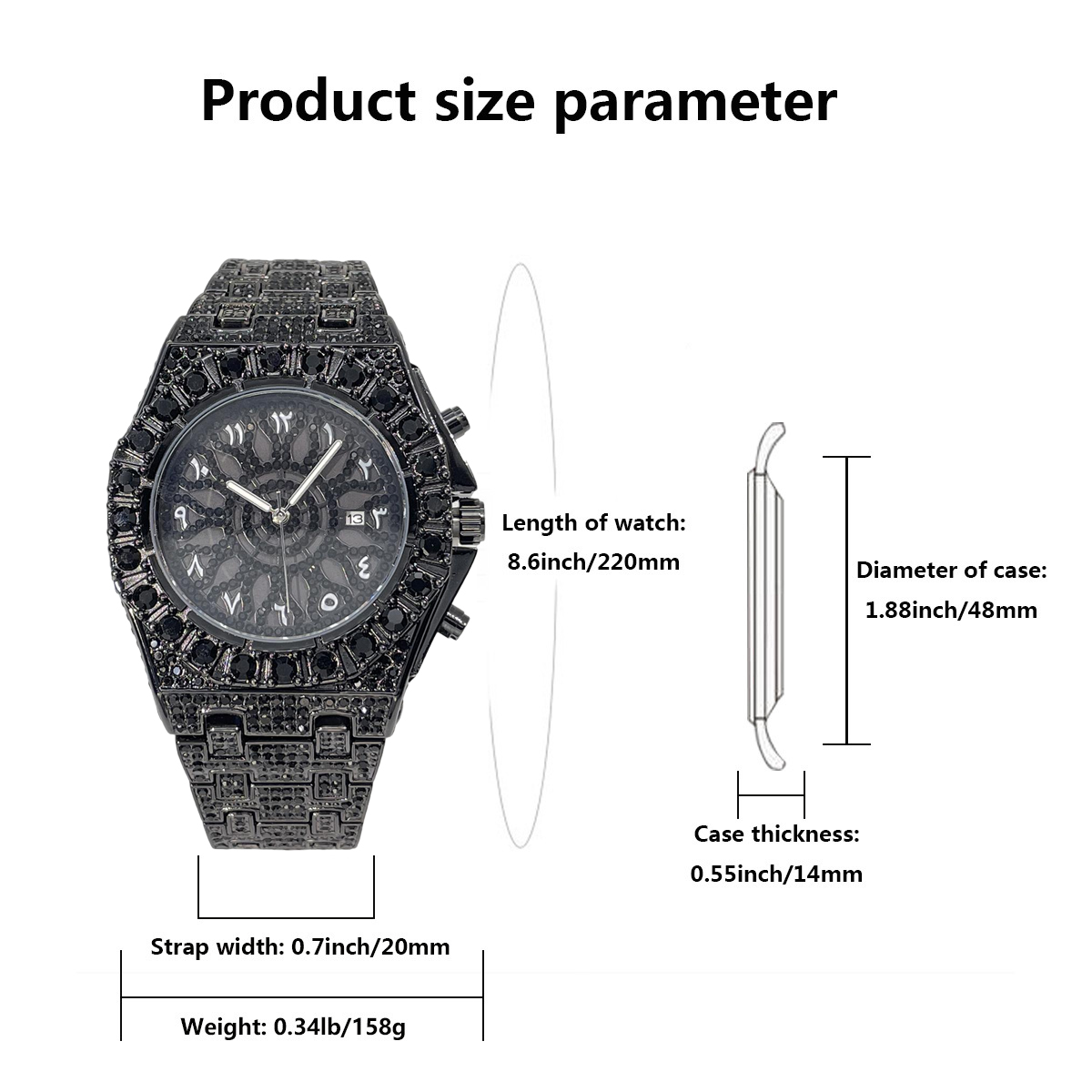 UNIGUET Cool Black Diamond Wat - огляд і ціна Luxury Watch Iceberg