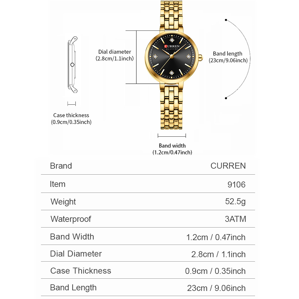 CURREN Ladies Minimalist Thin  - огляд і ціна Luxury Watch Gift For Her